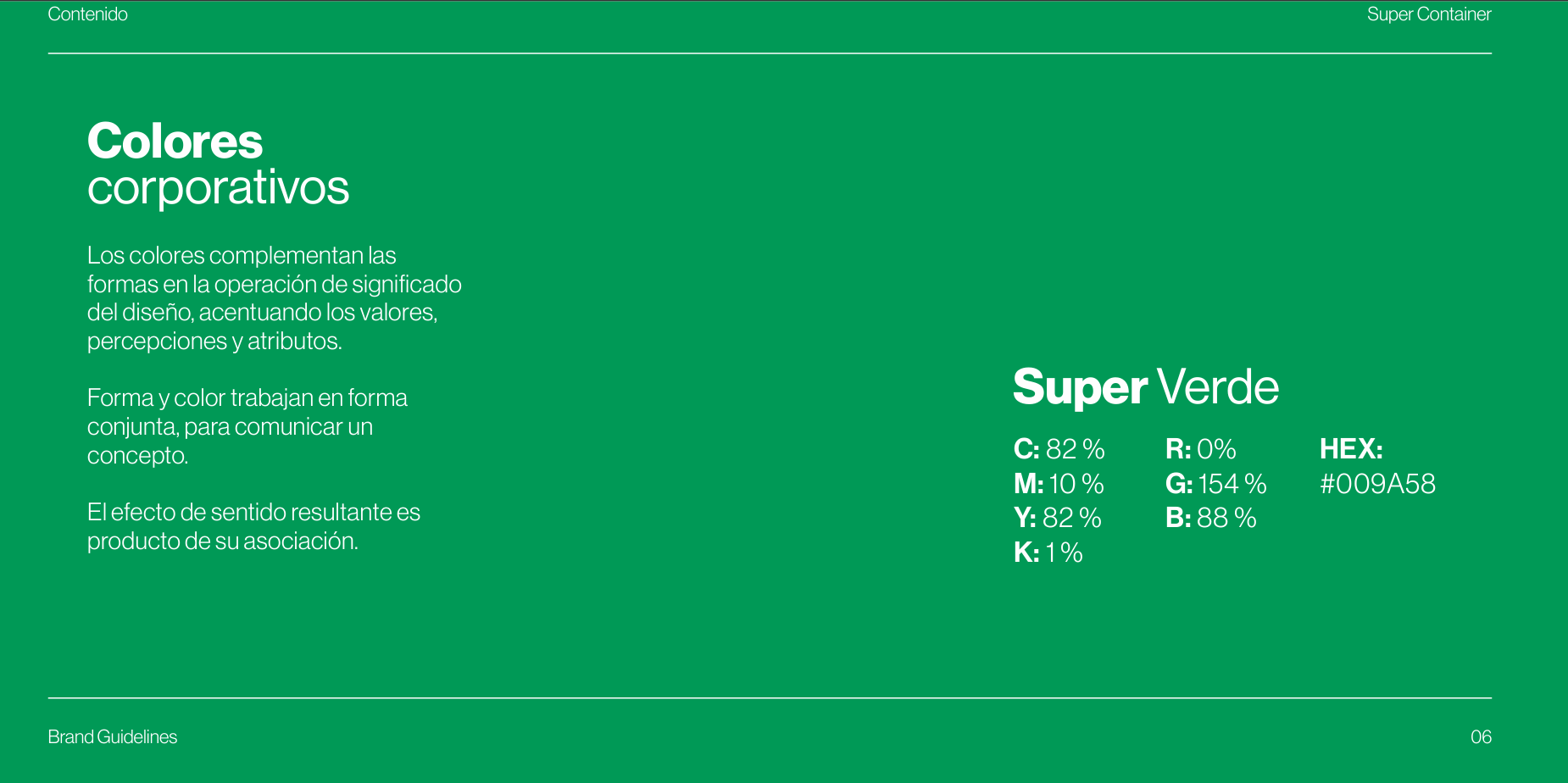 Super Container — colores corporativos